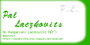 pal laczkovits business card